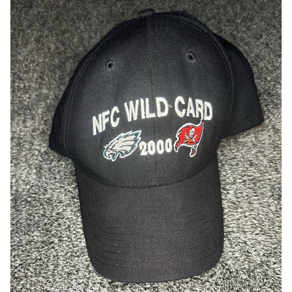 Vintage 2000 Eagles Buccaneers NFC Wild Card Hat Twins Enterprise NFL Snapback
